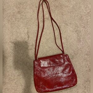 Red snakeskin purse